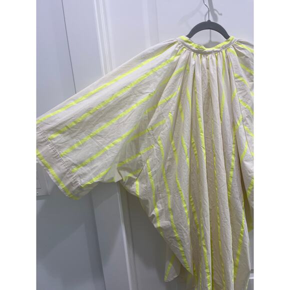 NWOT Pomander Place Tuckernuck Yellow and Tan Stripe Pia Coverup Dress Sz L - Picture 12 of 12